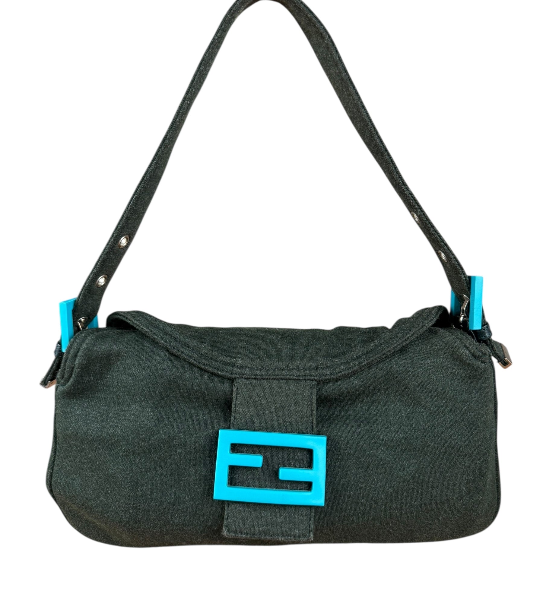 Fendi Green Jersey Cotton Baguette