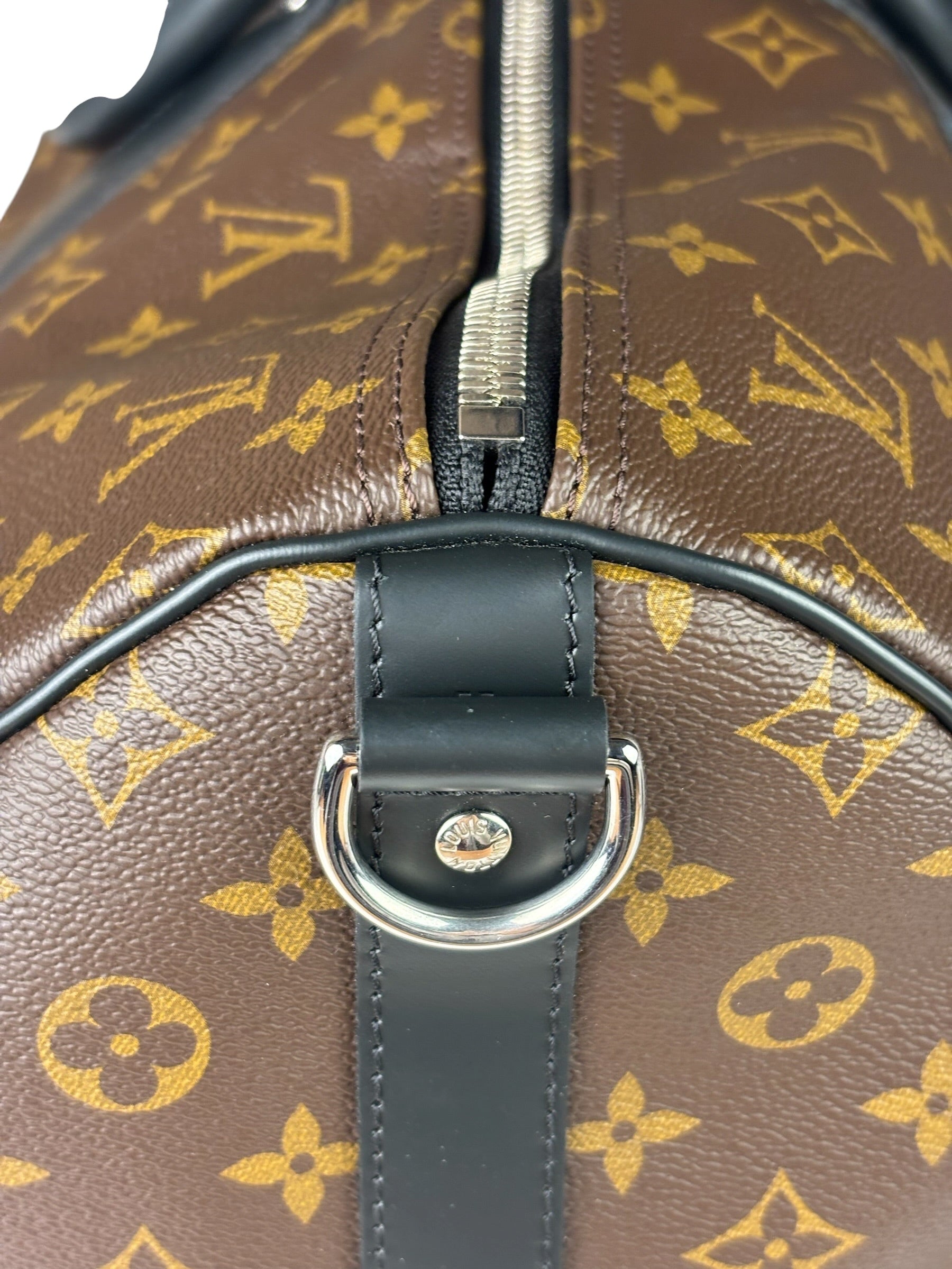 Louis Vuitton Black/Brown Monogram Keepall 55