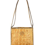 Fendi Vintage Crocodile-Embossed Leather Crossbody Bag