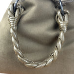 Bottega Venta Vintage Olive/Brown Canvas Large Shopper Shoulder Bag