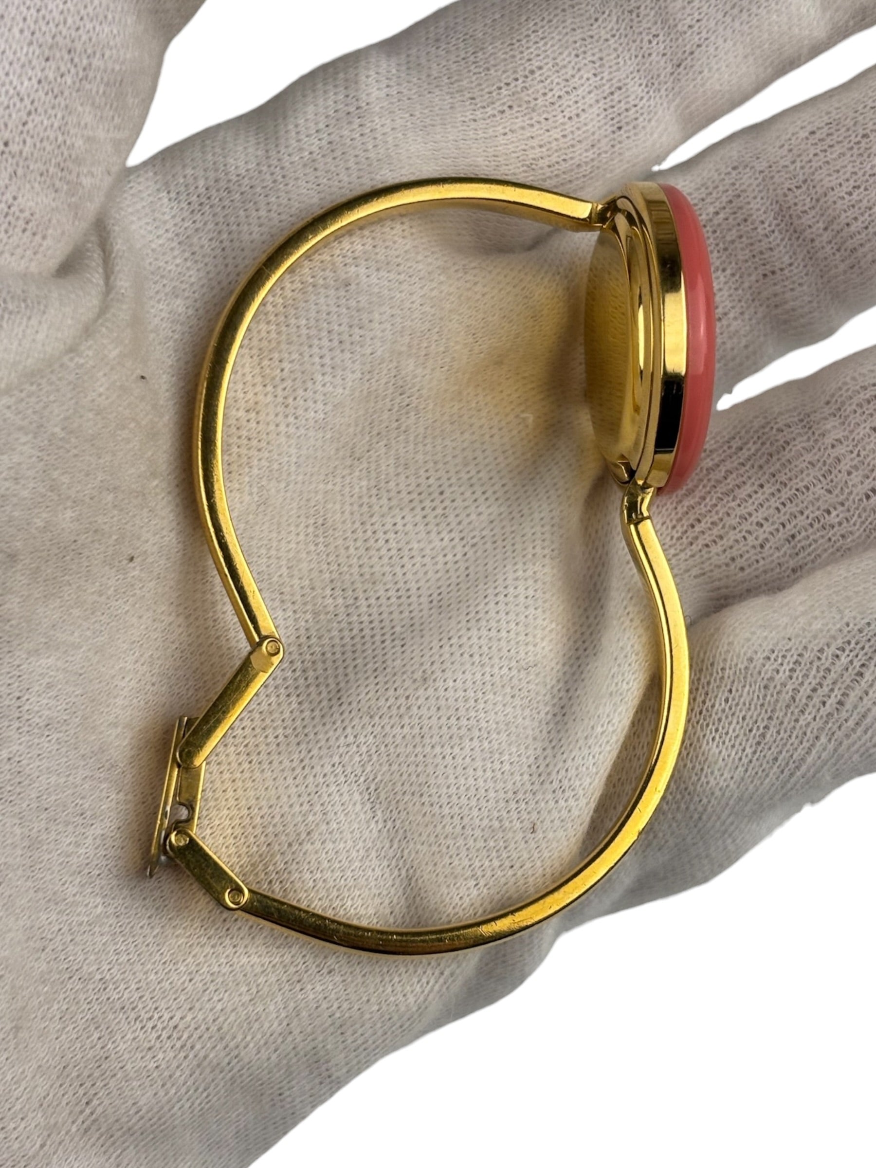 Gucci Vintage Gold-Toned Bangle Interchangeable Bezel Rings Watch