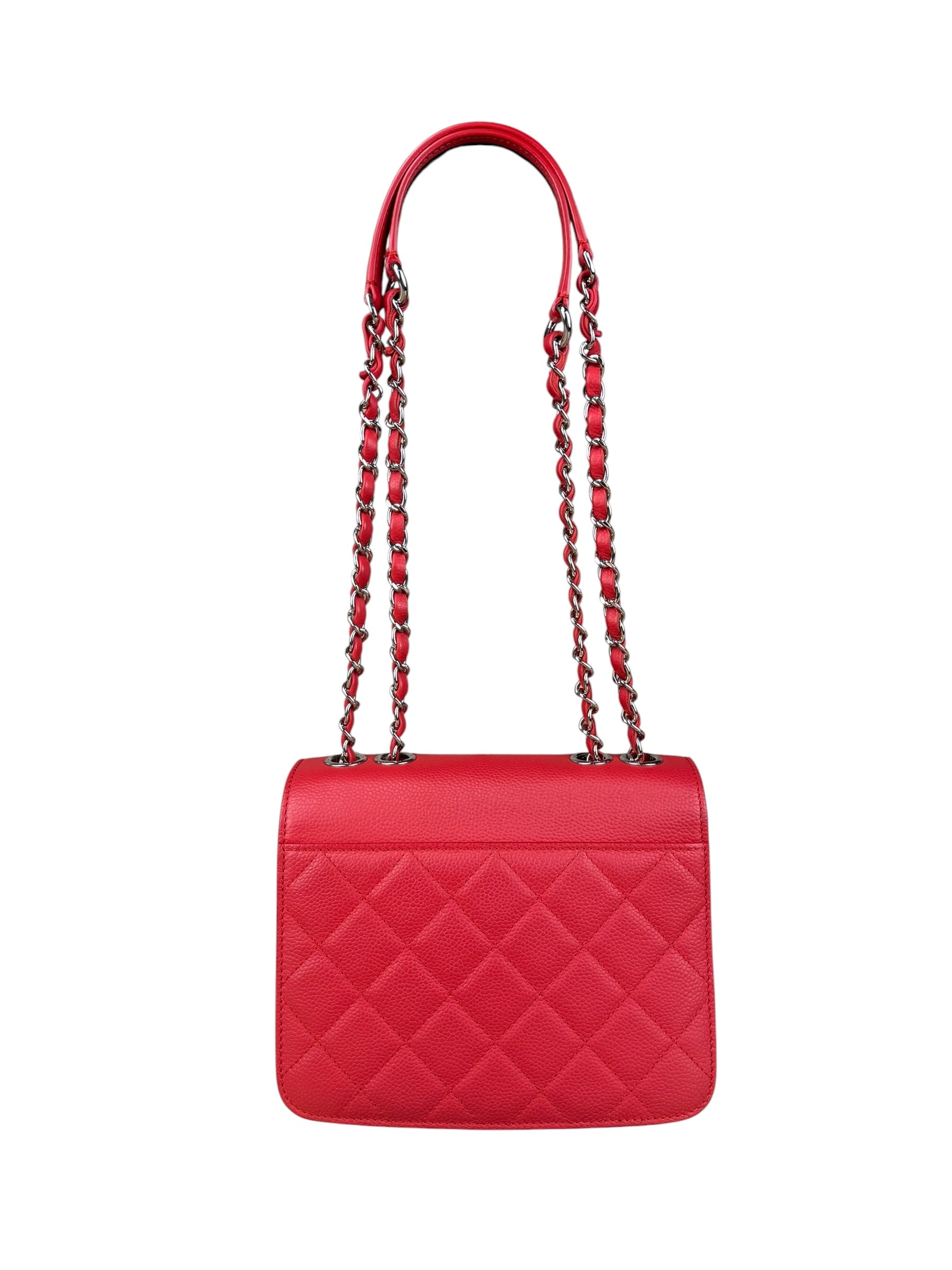 Chanel Red Calfskin Small Box Flap 2017