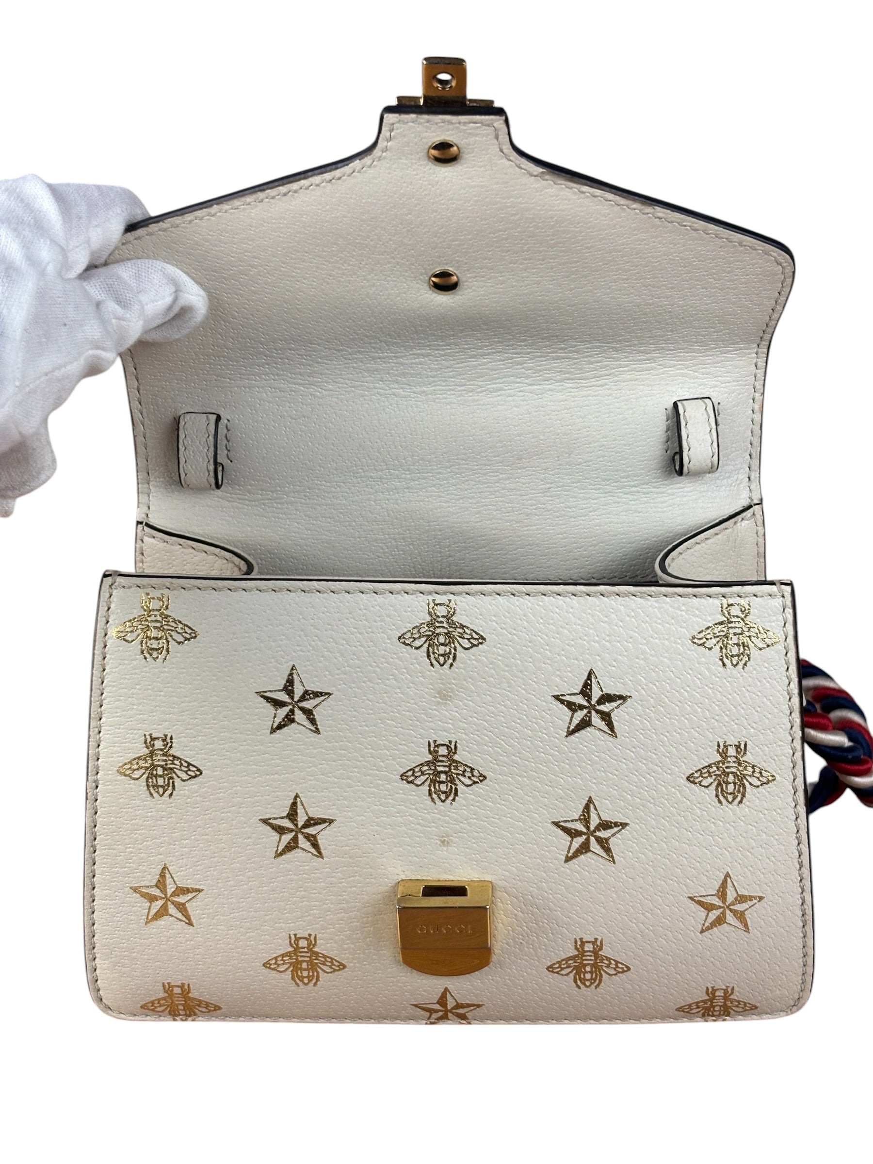 Gucci Sylvie Bee Star Mini Top Hand/Shoulder Bag