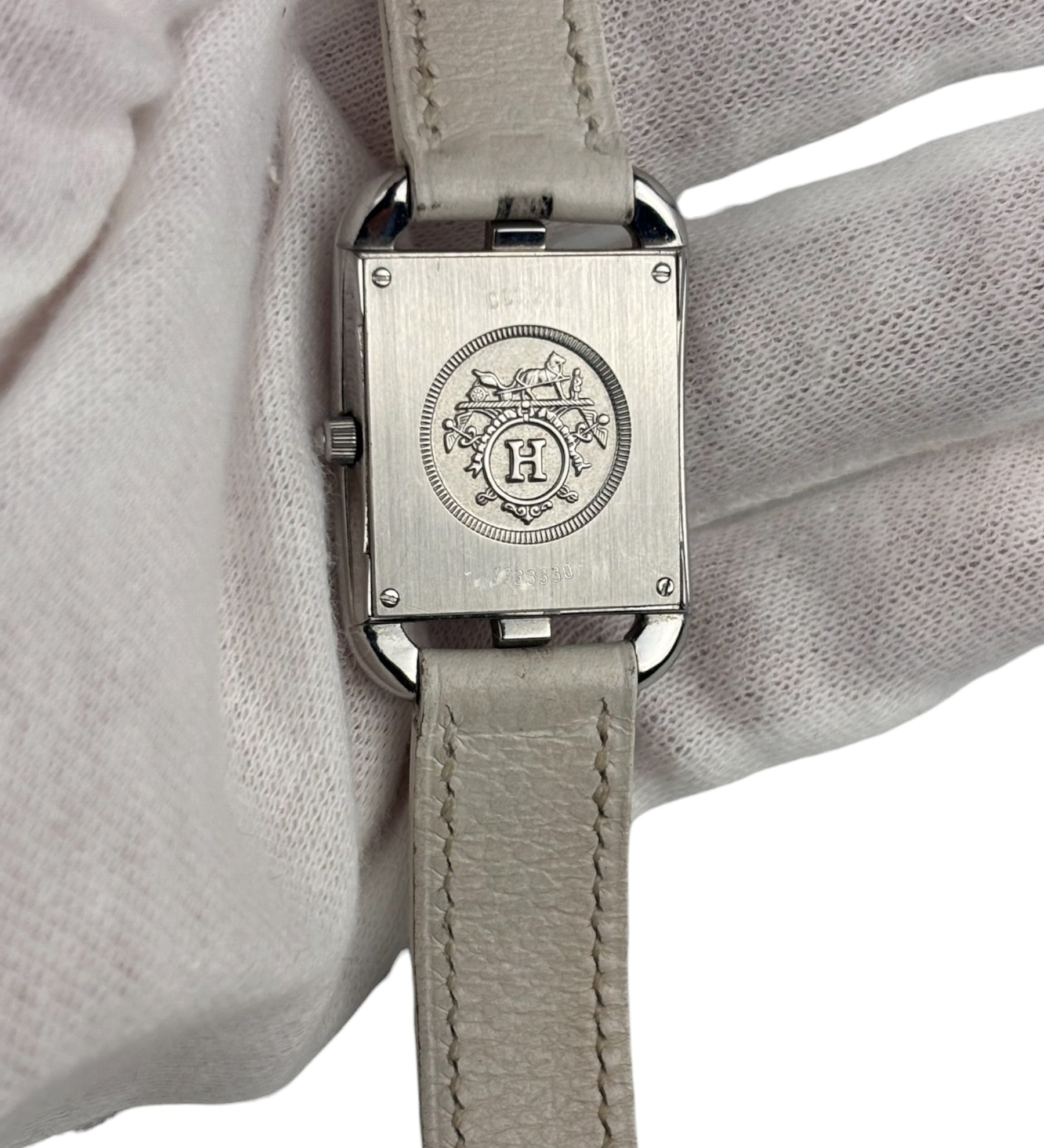 Hermes Cape Cod Double Tour White Strap