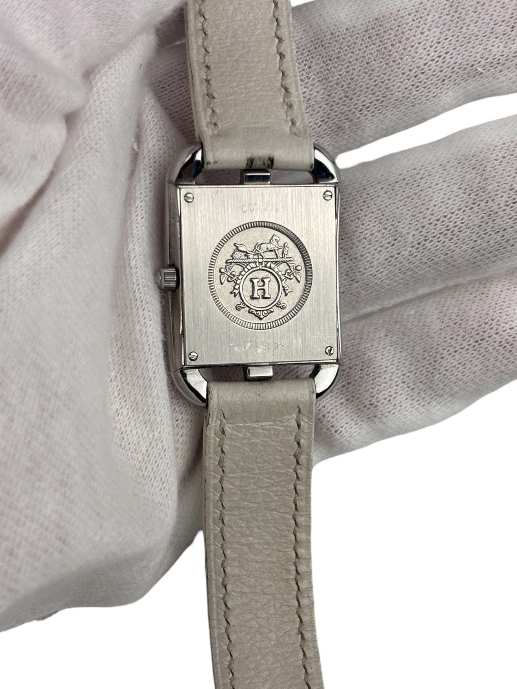 Hermes Cape Cod Double Tour White Strap