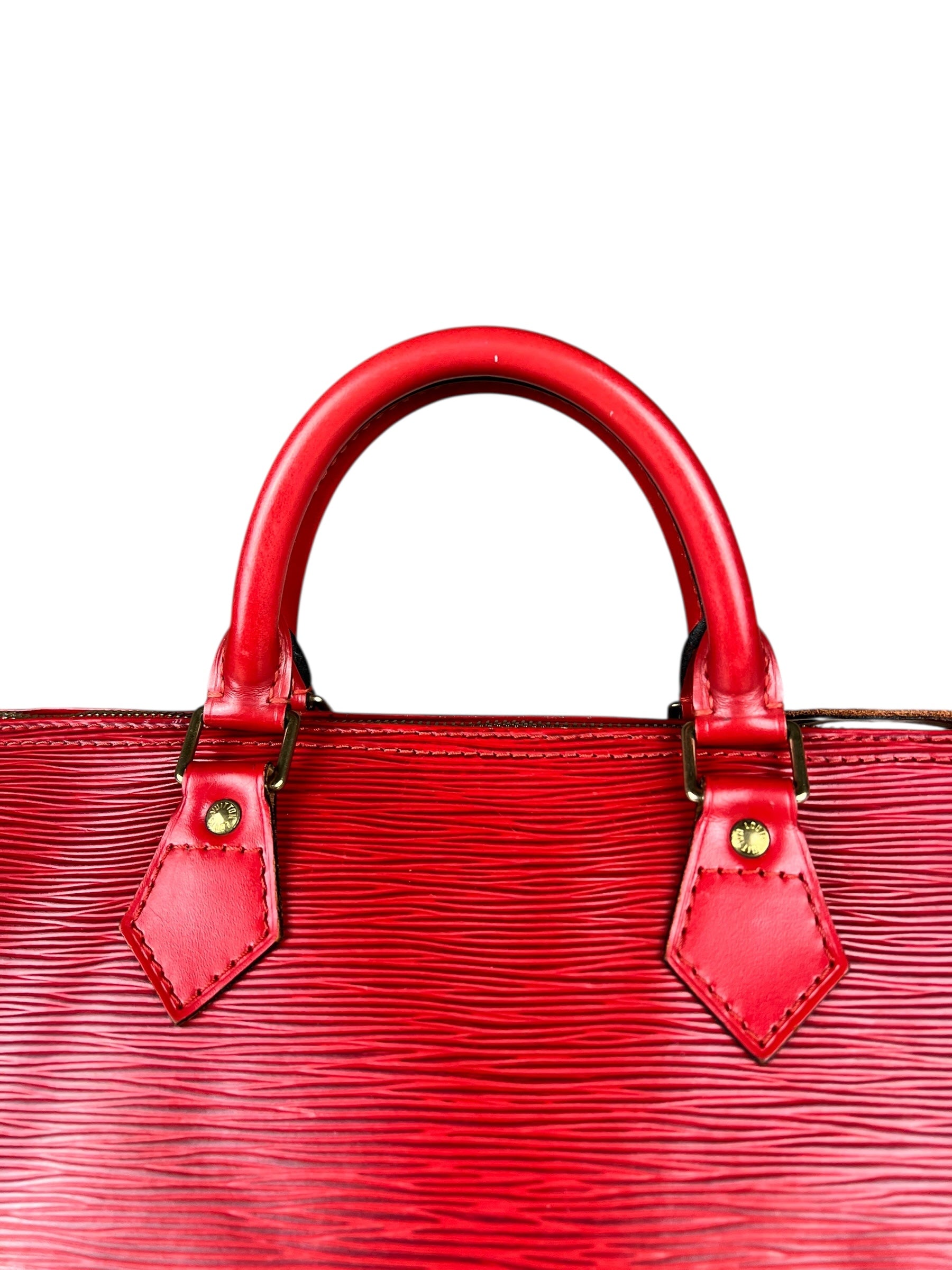 Louis Vuitton Red Epi Speedy 35