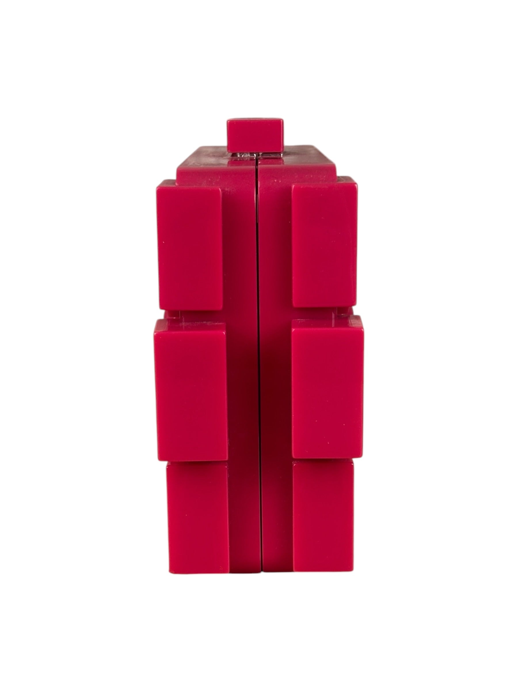 Chanel Rare Pink Plexi Brick Lego Clutch/Shoulder Bag 2014