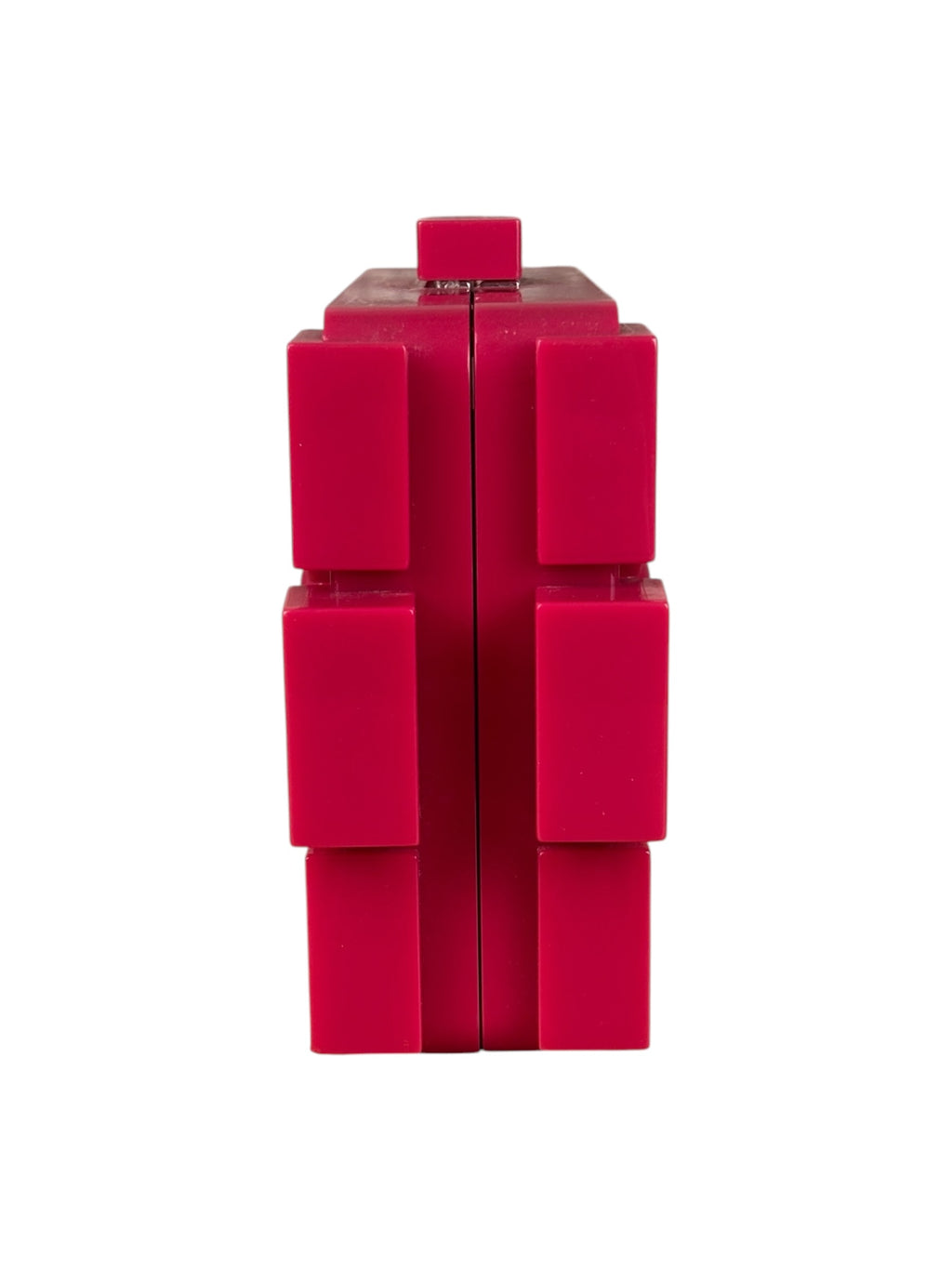 Chanel Rare Pink Plexi Brick Lego Clutch/Shoulder Bag 2014