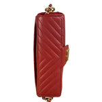 Chanel Red Quilted Leather Rock The Corner Minaudiere Shoulder Bag 2018