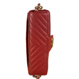Chanel Red Quilted Leather Rock The Corner Minaudiere Shoulder Bag 2018