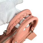 Balenciaga Pink Moto Leather Dome 2Way City Bag