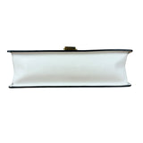 Gucci White Leather Sylvie Chain Shoulder Bag