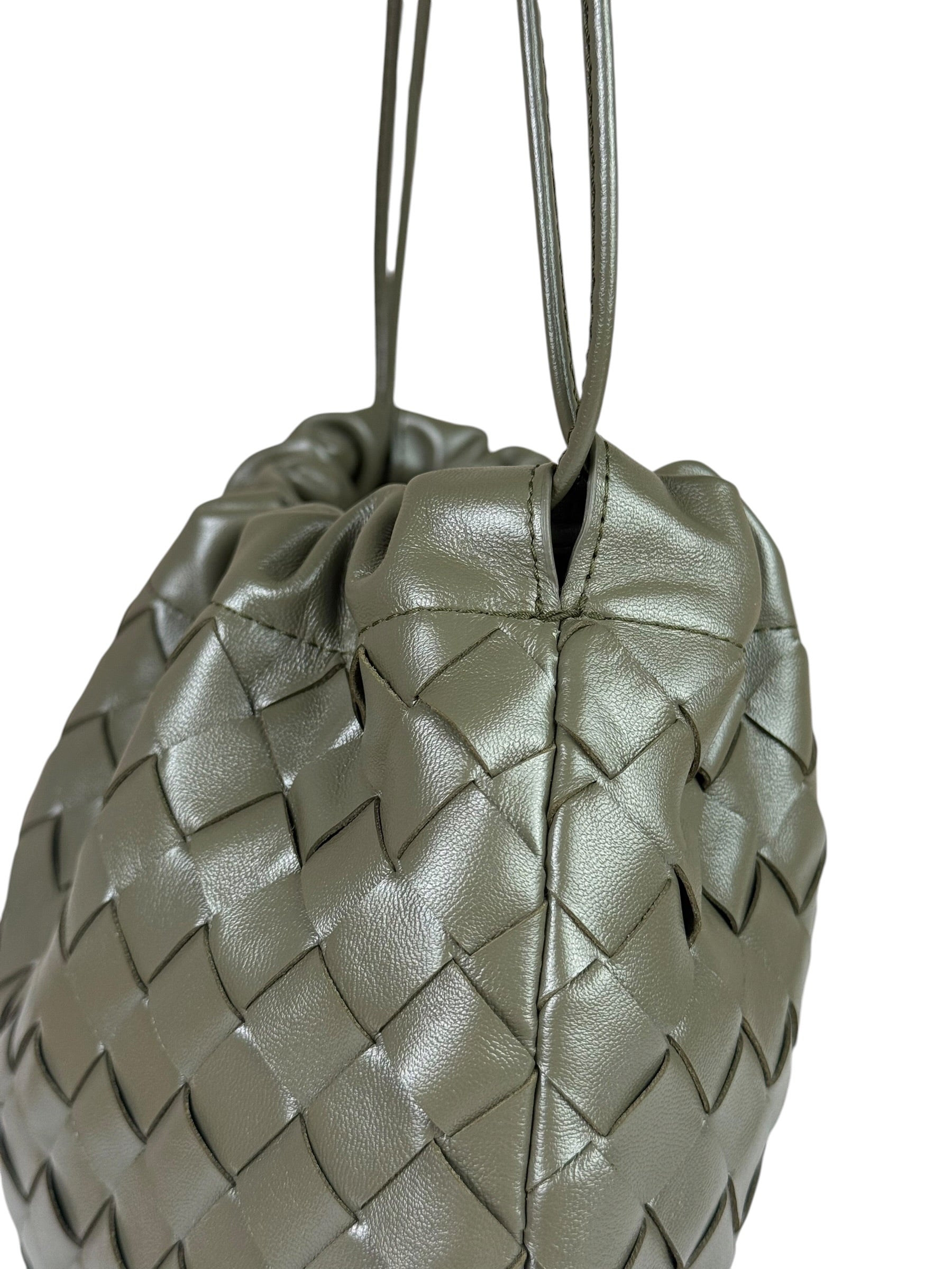 Bottega Veneta Olive Green Intrecciato Dustbag Pouch