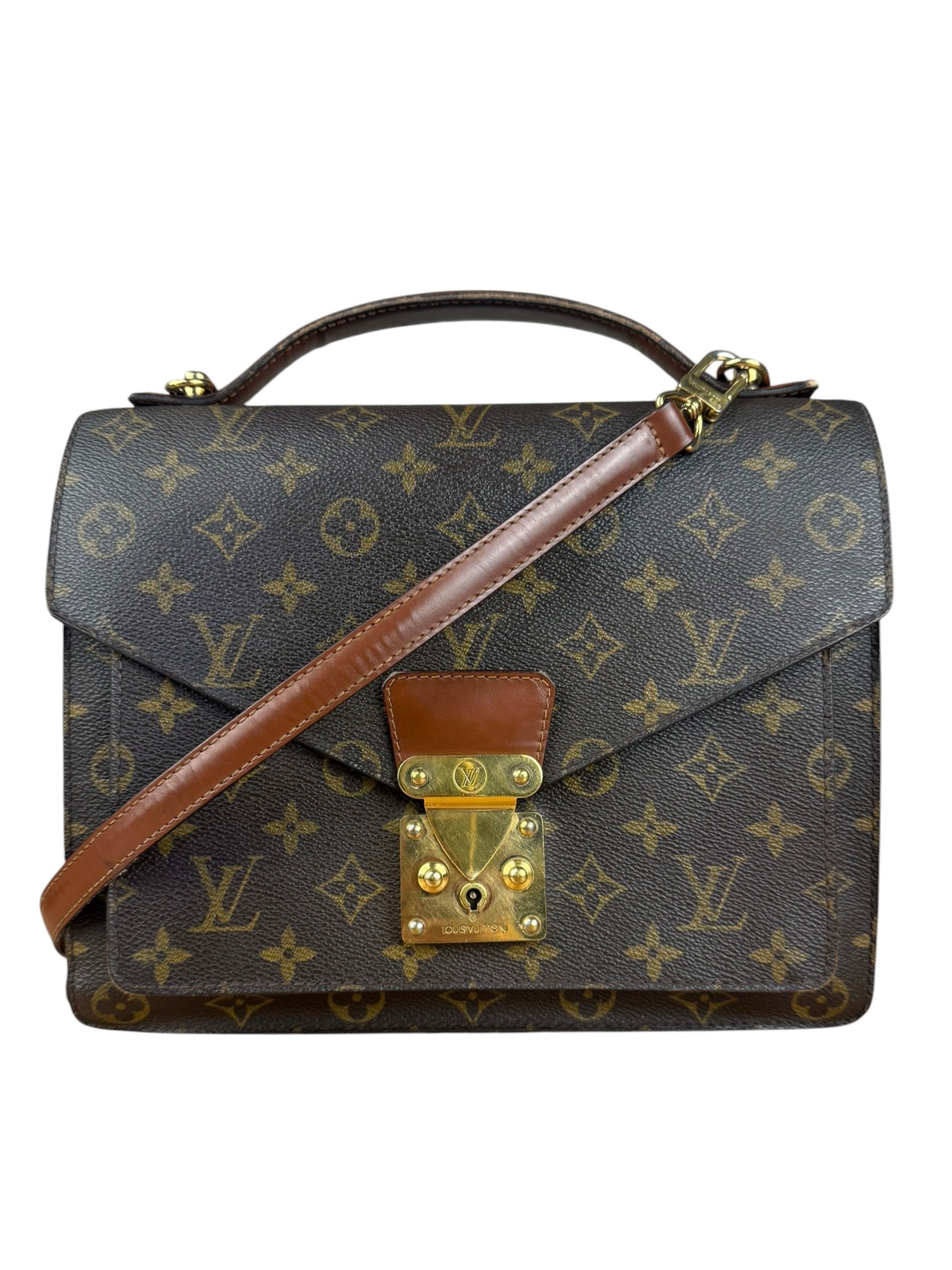 Louis Vuitton Monogram Monceau Lock Shoulder Bag
