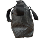 Bottega Veneta Black Rubber Intrecciato Messenger Bag