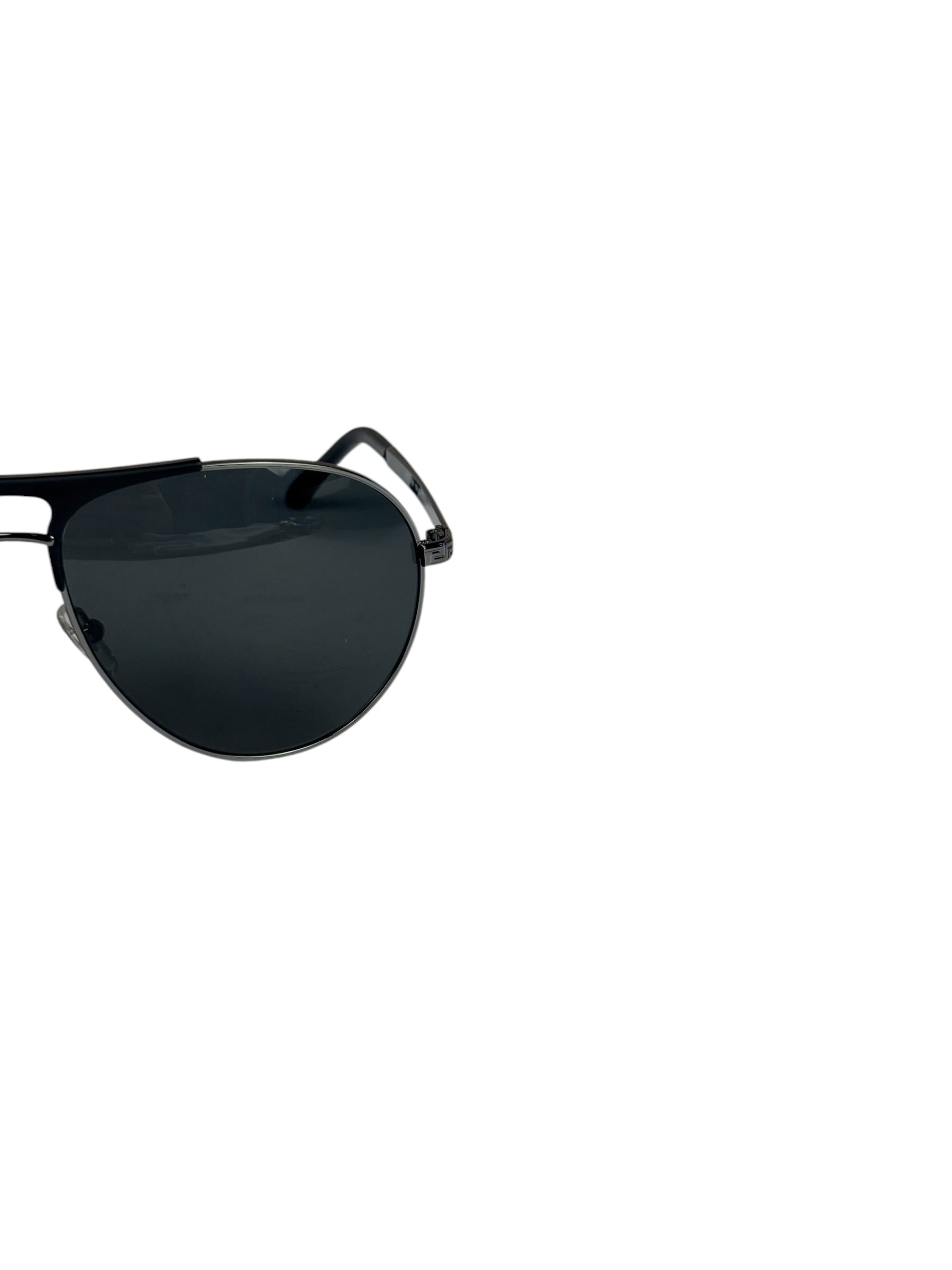Versace Pilot 2164 Black-Silver Tone Sunglasses