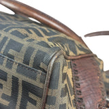 Fendi Leather Trim Zucca Canvas Du Jour Tote Bag