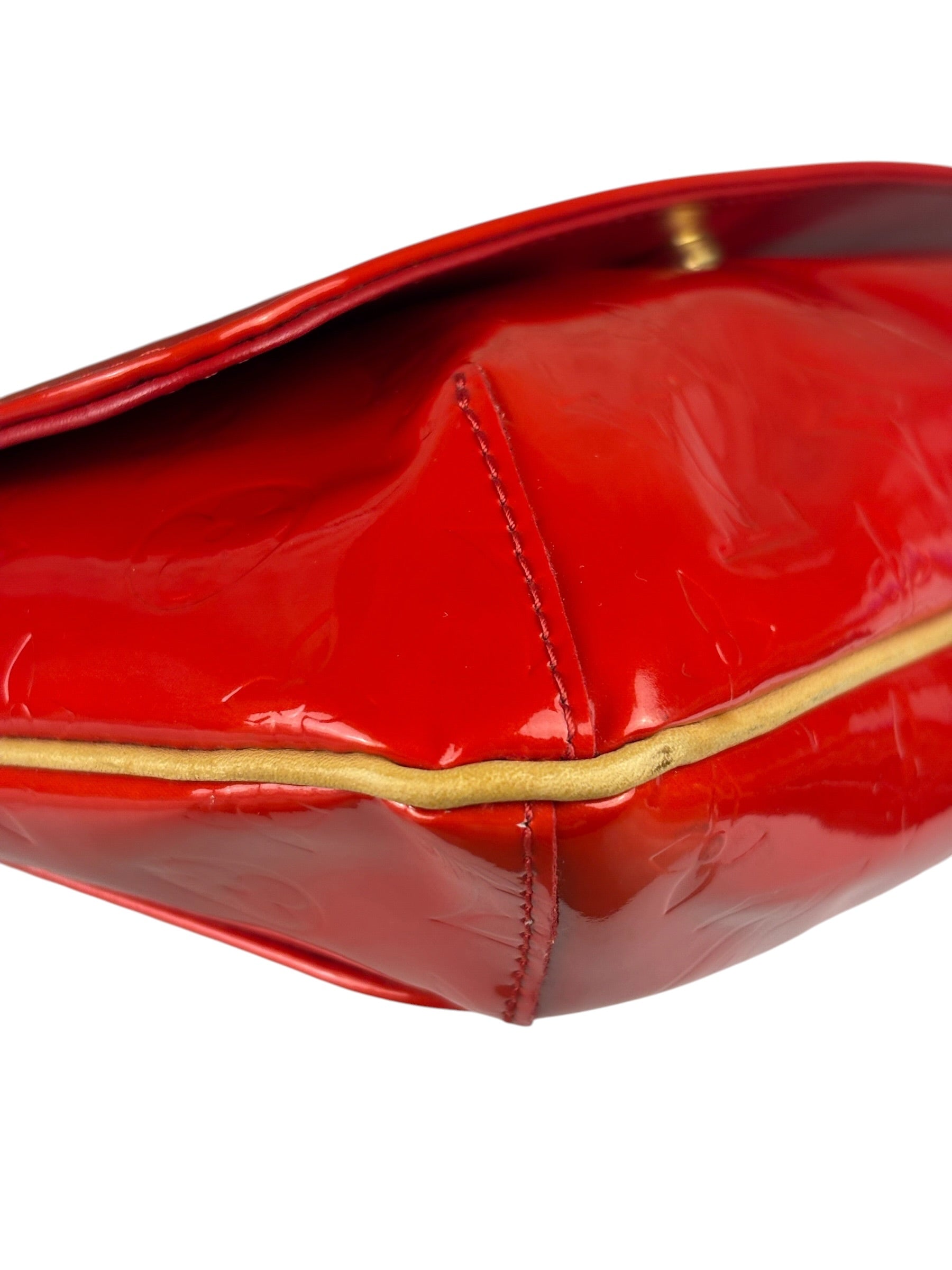 Louis Vuitton Red Vernis Thompson Street Shoulder Bag