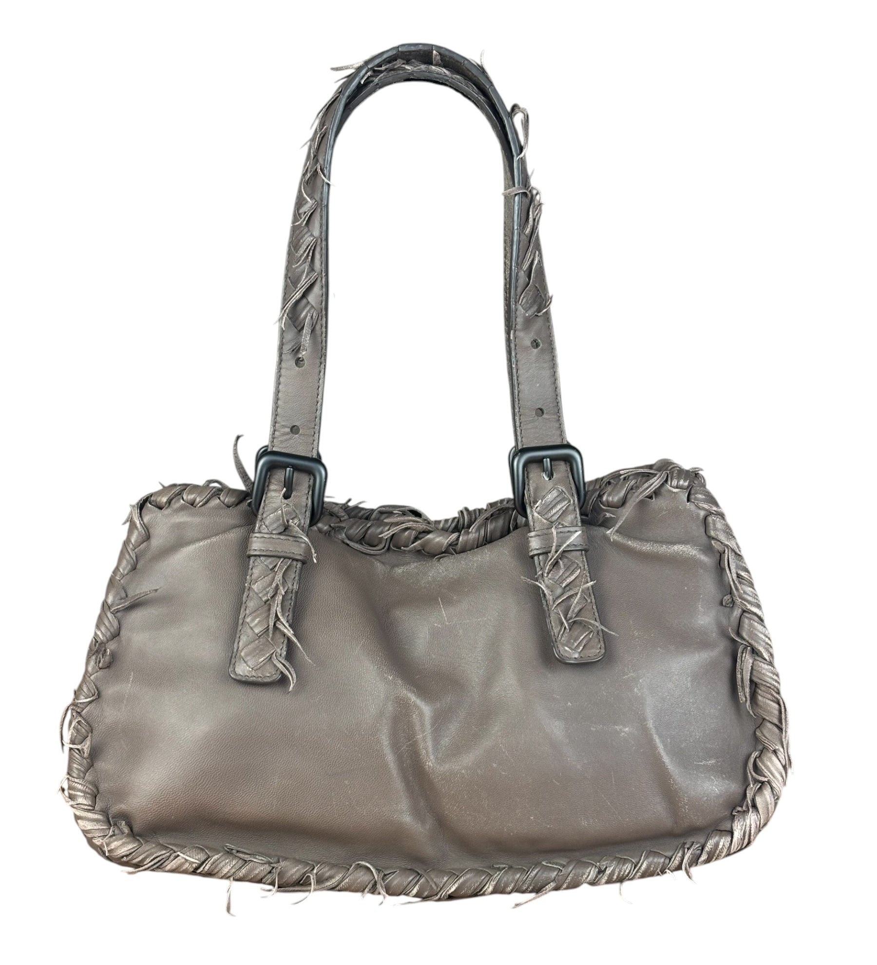 Bottega Veneta Intrecciato Leather Fringe Handbag