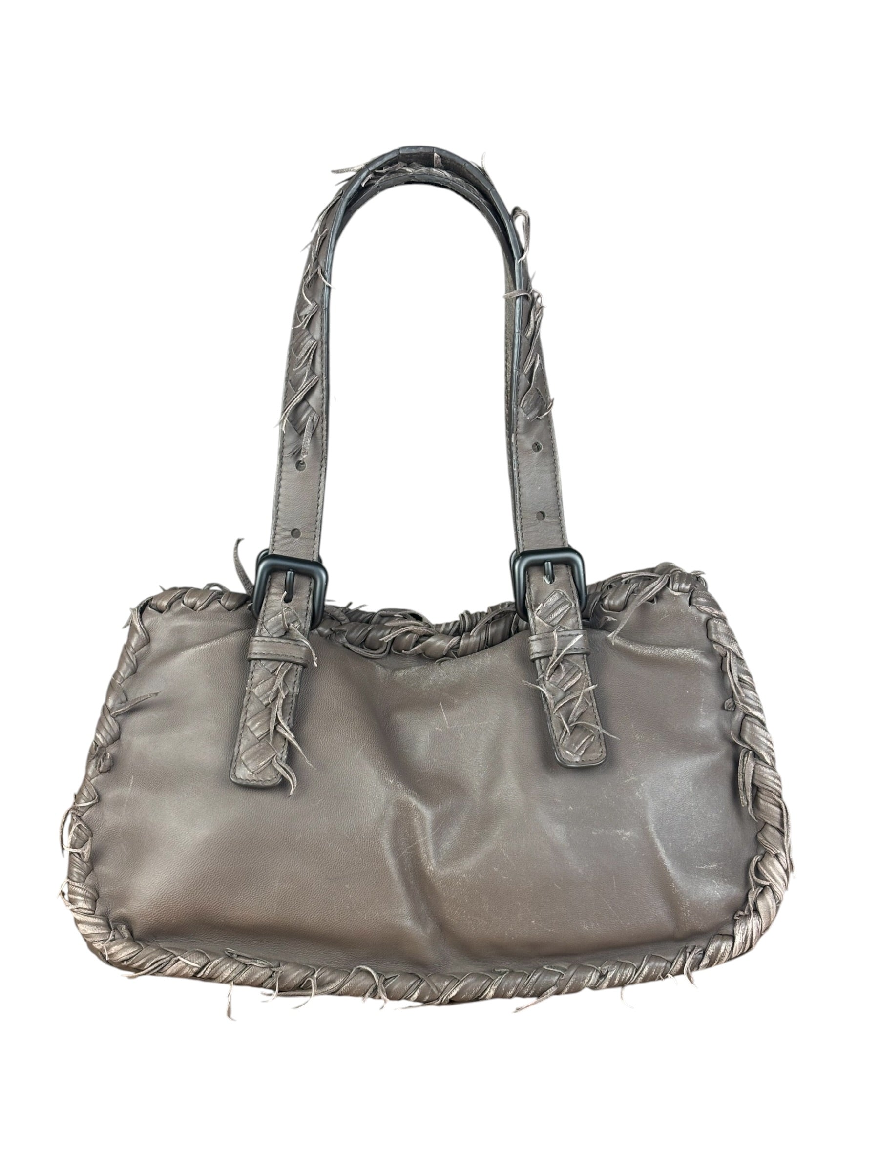 Bottega Veneta Intrecciato Leather Fringe Handbag