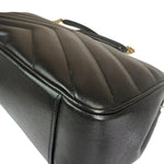 YSL Black Lambskin Matelasse Medium Loulou Shoulder Bag