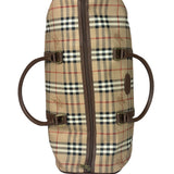 Burberry Beige/Brown Leather House Check Boston Bag