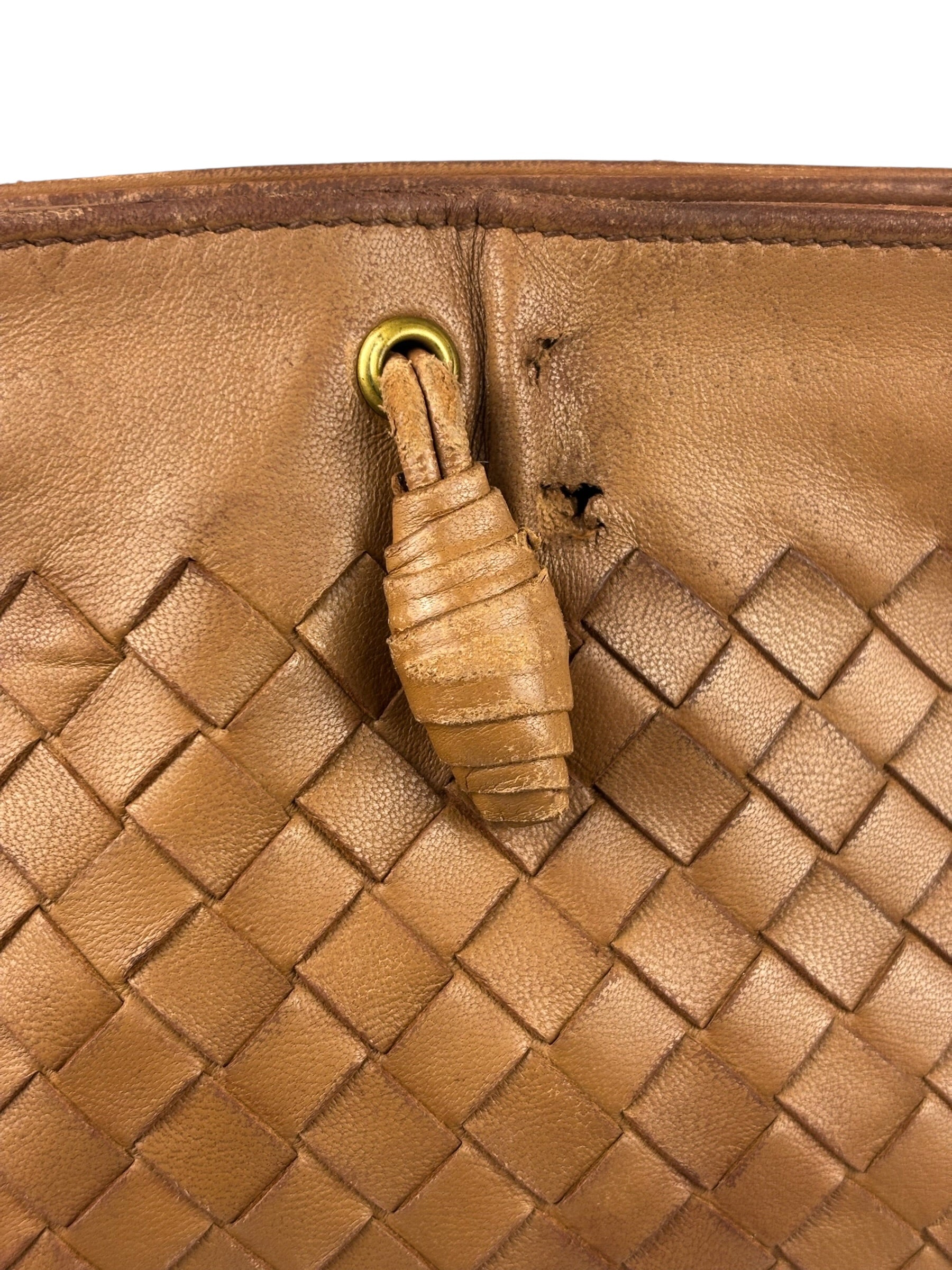 Bottega Veneta Brown Woven Intrecciato Pochette