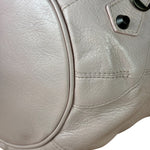 Balenciaga Baby Pink Leather Pompon Moto City 2Way Bucket Bag