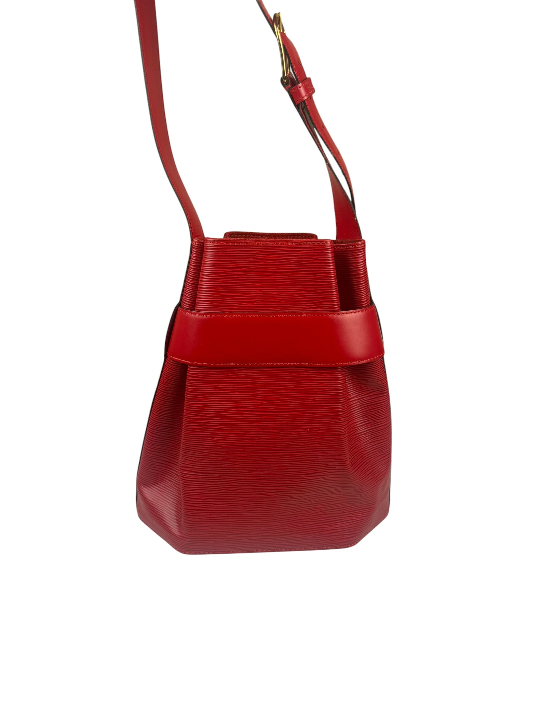 Louis Vuitton Red Epi Leather Castilian Sac D'Epaule Shoulder Bag