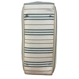 Burberry Multi-Color Leather Trim Striped Canvas Tote Bag