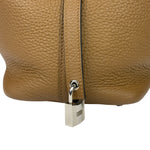 Hermes Brown Taurillon Clemence Leather Picotin 18 Lock Handbag 2021
