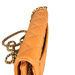 Chanel Orange Patent Leather Flap Wallet on Chain Bag