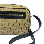 Saint Laurent YSL Beige Logo Print Crossbody Bag