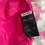 Miu Miu Pink Floral Canvas Bucket Hat