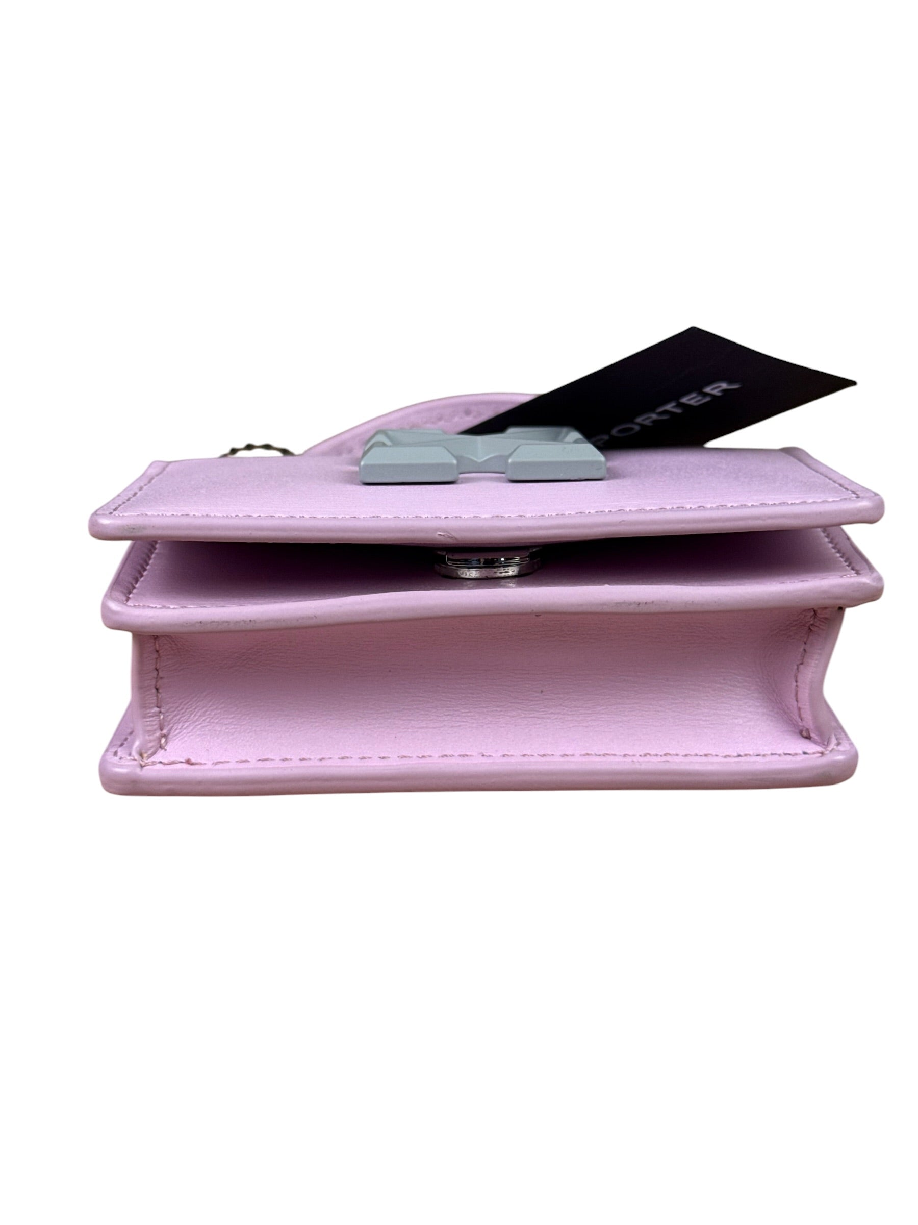 Off-White Purple Leather Micro Jitney 0.5 Two-Way Bag