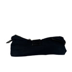 Fendi Black Leather Trim Crossbody Neoprene Baguette