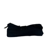 Fendi Black Leather Trim Crossbody Neoprene Baguette