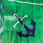 Gucci Green Cotton Rope & Anchor Scarf