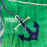 Gucci Green Cotton Rope & Anchor Scarf