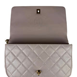 Chanel Light Lilac Calfskin Leather Quilted Flap Chain Bag