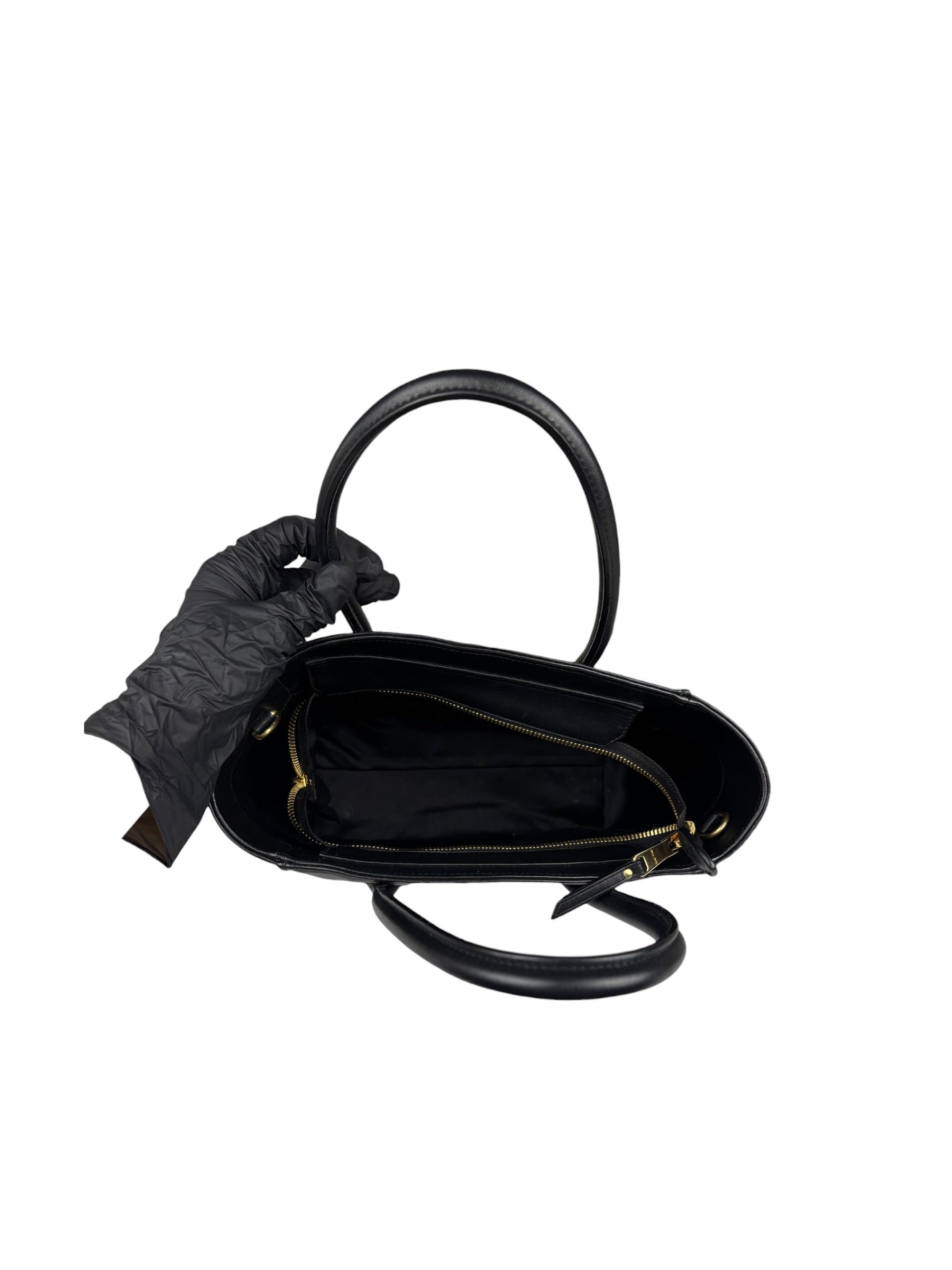 Miu Miu Black Leather Nappa Biker Tote Bag