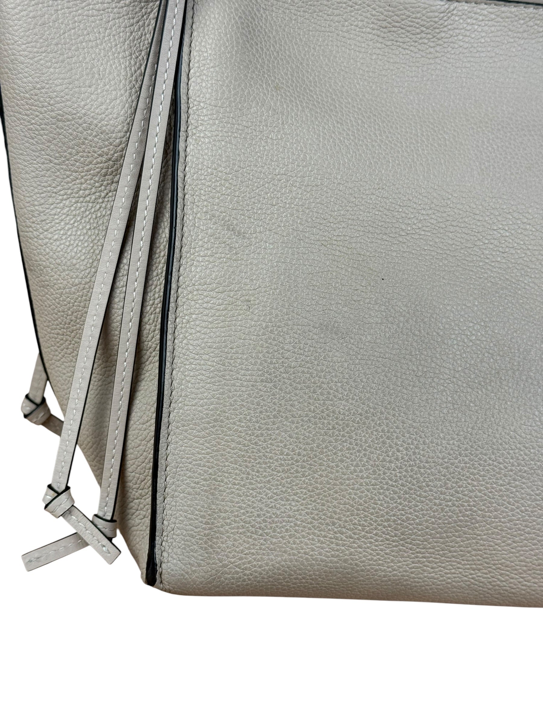 Loewe Beige Pebbled Leather Cushion Tote