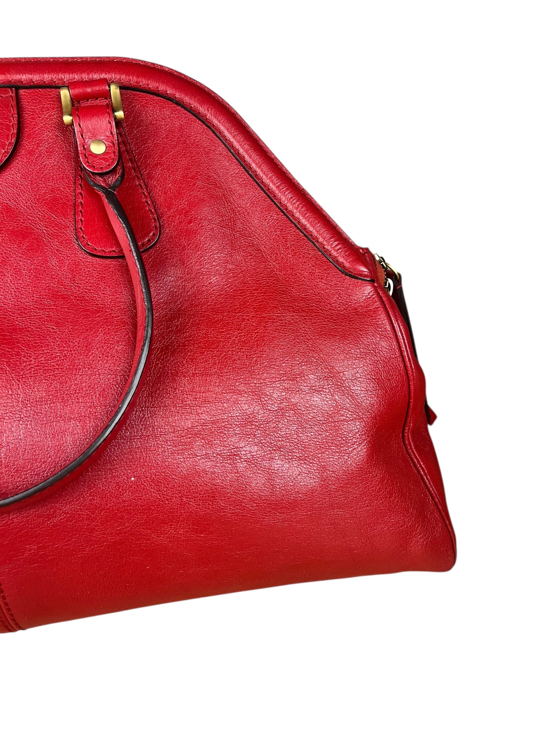 Gucci Re(Belle) Red Leather Top Handle Bag