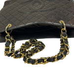 Chanel Black Quilted Lambskin CC Timeless Shopping Tote Late 90s