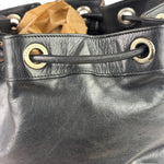 Yves Saint Laurent Black Leather Rider Bucket Bag