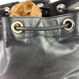 Yves Saint Laurent Black Leather Rider Bucket Bag