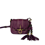 Gucci Vintage Purple Leather Small Snaffle Bit Shoulder Bag