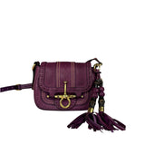 Gucci Vintage Purple Leather Small Snaffle Bit Shoulder Bag