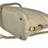 Chanel Ivory Crumpled Leather Vogue Rope Hobo Bag 2019