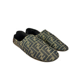 Fendi FF Zucca Canvas/Leather Slippers